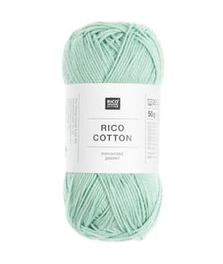 Coton à tricoter ou à crocheter Rico Cotton - Rico Design 700 Menthe