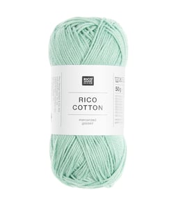 Coton à tricoter ou à crocheter Rico Cotton - Rico Design 700 Menthe