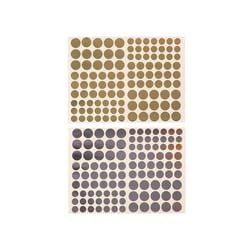 Gommettes - Rondes - Or et argent - Différentes tailles - Cléopâtre