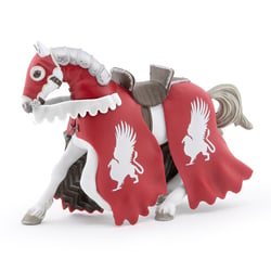 Figurine Cheval du chevalier griffon rouge - Papo