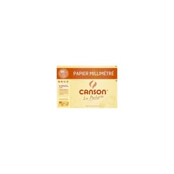 CANSON Papier millimétré, A4, 90 g/m2,12 feuilles ,bleu