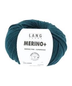 Pelote de Laine à tricoter MERINO + (PLUS) - Lang Yarns Vert (088)
