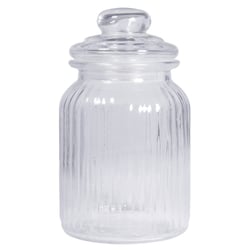 Verre à provision, rainuré, 11cm ø, 18,5cm, avec couvercle, 925ml