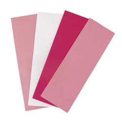 Feuille de cire Tons rosés, 20x6,5cm, 4 couleurs triées,