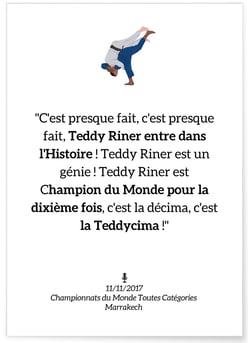 Affiche Judo Teddy Riner | A3 : 29,7x42cm