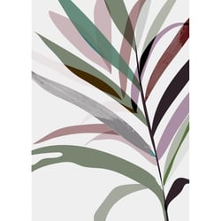 Tableau sur toile feuille colorée 30x45 cm
