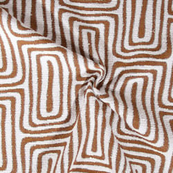 Tissu Jacquard d'ameublement tissé teint Gobi sur fond Marron clair