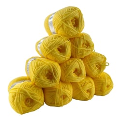 Lot de 10 pelotes Azurite Jaune - 100% Acrylique - 50g/140m – Distrifil