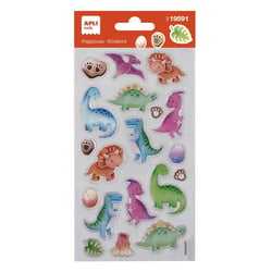 Gommettes - Stickers - Bébés dinosaures - 19 pièces - Apli Kids