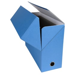 Boite transfert Dos 120mm papier toilé - Bleu clair - x 5 - Exacompta