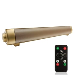 Enceinte Bluetooth Sans Fil USB MP3 2.1CH Son Puissant Avec Télécommande Or YONIS