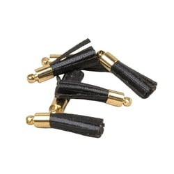 Mini pompons 6 pièces noir 2,5cm