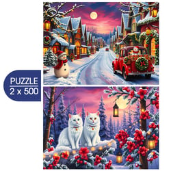 Puzzle 500 pièces - 2 Puzzles - Ready for Christmas - Bluebird Puzzle