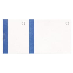 Bloc vendeur à bande couleur 100 feuillets double numérotage - Format 6 ,6x13,5 cm - Bleu - x 50 - Exacompta