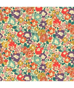 Tissu coton Liberty ® MICHELE de 145 cm de largeur MICHELE ORANGE vendu par 50 cm