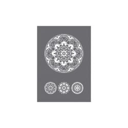 Pochoir sérigraphie Art of Mandala A5, 1 pochoir+1 spatule,