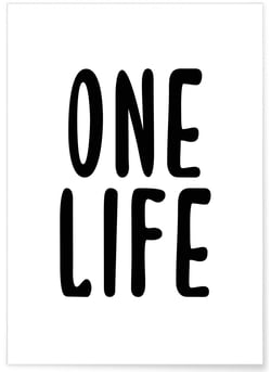 Affiche 'One life' 2 | A3 : 29,7x42cm