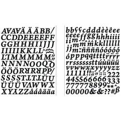 Sticker Alphabet + Chiffres Classic, 1pce. , noir