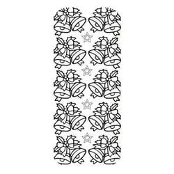 1 planche de stickers autocollants peel off doré NOEL CLOCHE 7065
