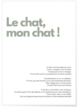 Affiche 'Le chat, mon chat !' | A3 : 29,7x42cm