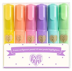 DD03754 set de 6 mini surligneurs pastel - Djeco - Beige