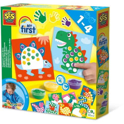 My first - Peinture au doigt - Dinosaures - Peins 10 cartes de dinosaures.