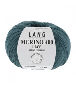 Pelote de Laine à tricoter MERINO 400 LACE - 25GR - Lang Yarns 88 Bleu
