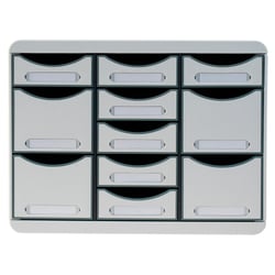 Moule de classement Storebox Multi 11 tiroirs Office - Gris lumière - Exacompta