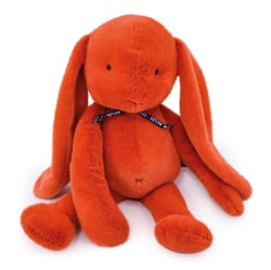 Doudou Lapin Méloé Rosé - Peluche Douce de 37 cm Fabriquée en Bretagne