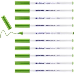 Lot de 10 feutres textiles permanents - EDDING - Vert clair - Pointe fine 1 mm