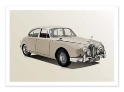 Affiche 30 x 40 cm - Jaguar MK2 - Artmoric