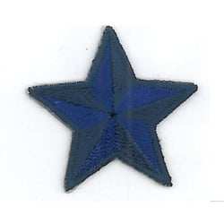 Ecusson thermocollant étoile bleu 3.5cm