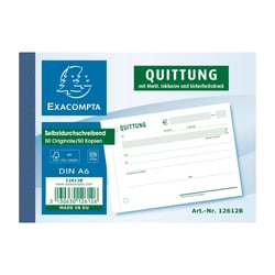Quittung MWSt.Inklusive A6 50x2 Bl NCR - Visuel - x 10 - Exacompta