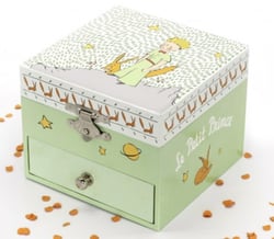Coffret musique cube phosphorescent Le Petit Prince - Jardin - Trousselier
