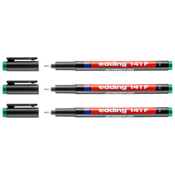 Lot de 3 marqueurs permanents - EDDING - Vert - Pointe fine 0,6 mm