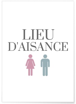 Affiche Lieu d'aisance | A3 : 29,7x42cm