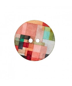 Bouton Peinture polyester 2 trous 18mm - Prym 0902 multicolore