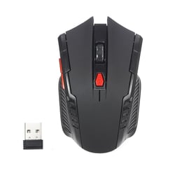 Souris Sans Fil 1600DPI 6 Boutons Réglable Portable Pour Bureau Noir YONIS