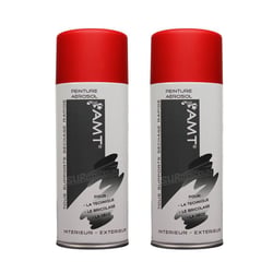 Lot de 2 sprays de peinture - rouge mat - AMT