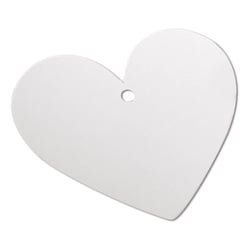 Tags blanc - Coeur, FSC 100%, 7x6cm, 24 pièces