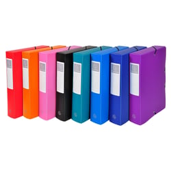 Boite de Classement Exabox Dos 60mm polypropylène 7/10e OPAK - A4 - Couleurs assorties - x 8 - Exacompta