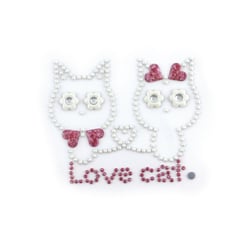 Graine Créative - Transfert strass thermocollant Cats 7,6 x 6,4 cm