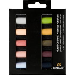 Pastels - Tendres - Nuances assorties - 10 demi-pastels - Rembrandt