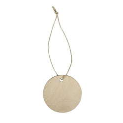 Pendentif en bois Disque, FSC100%, 6cm ø, nature, 0,3cm, 6 pièces