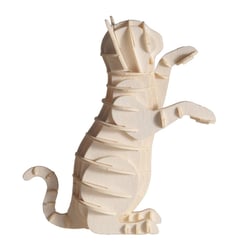 Maquette 3D en papier chat blanc - Fridolin