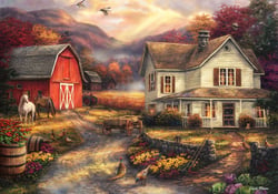 Puzzle 1000 pièces - Chuck Pinson - Relaxing on the Farm - Grafika