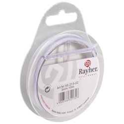 Ruban organdi, 3 mm, rouleau 10 m, blanc