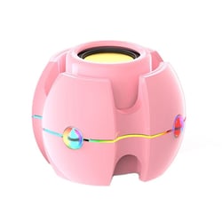 Mini Enceinte Bluetooth Effet Lumineux RGB Son Surround 3D Autonomie 4 Heures Rose YONIS