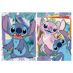 2 puzzles disney stitch : portraits de stitch et angel 2 x 500 pièces - dessin animé - educa - 19732