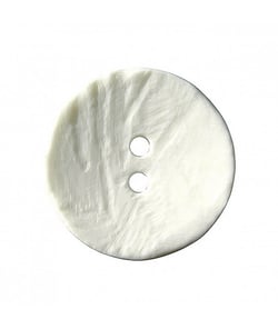 Carte de 1 bouton rond imitation bois 2 trous 30mm - Prym Blanc